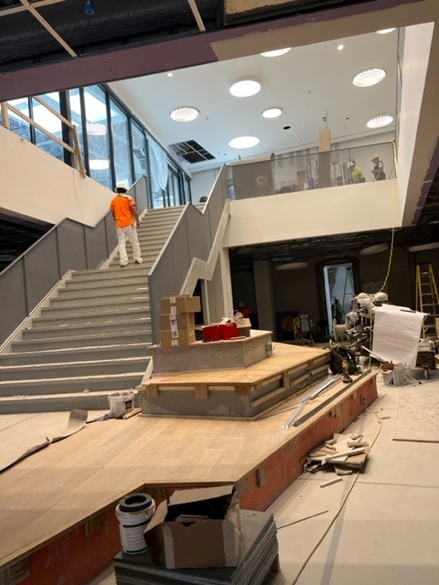 Lobby stair progress